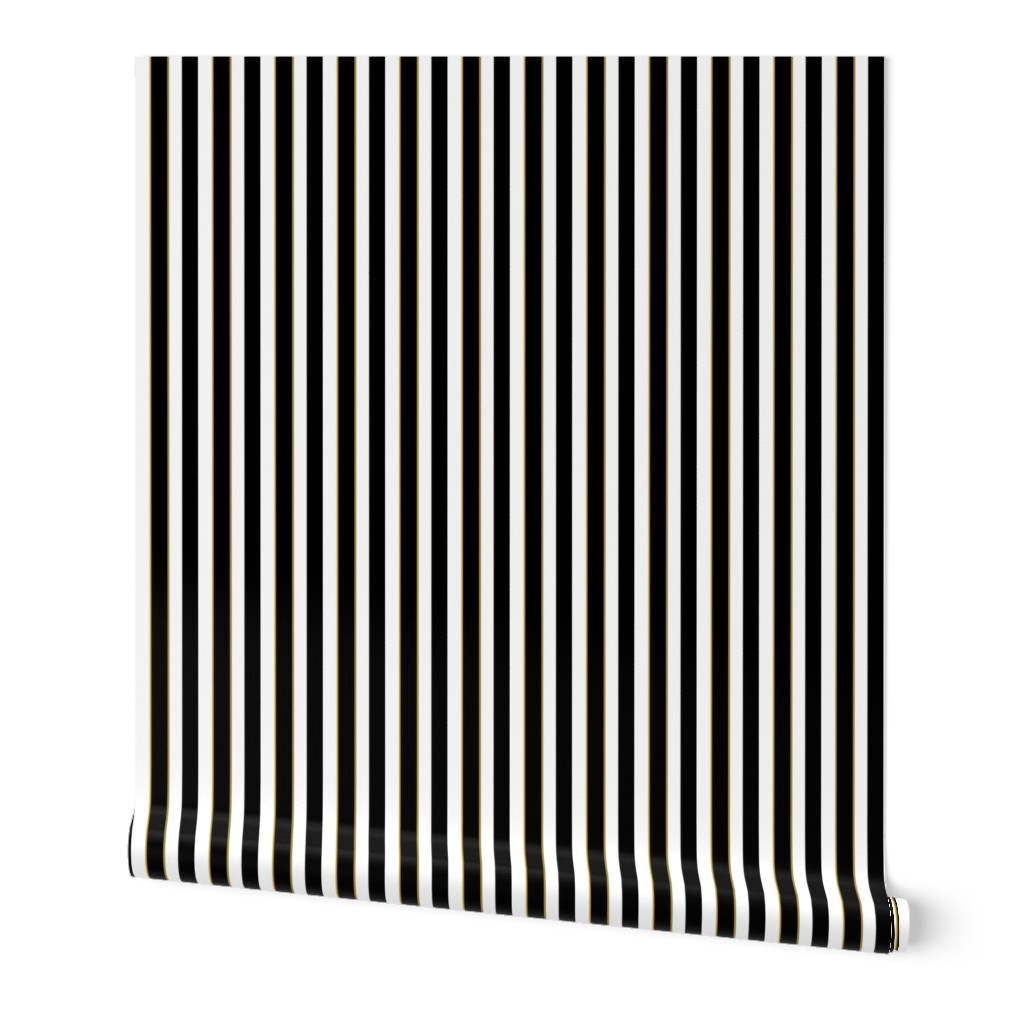 Black and White 'Sleepy' 1/2 inch striped