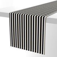 Black and White 'Sleepy' 1/2 inch striped