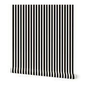 Black and White 'Sleepy' 1/2 inch striped