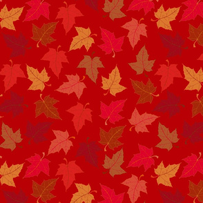 Autumn Leaves Red