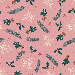 Kiss Me | Mistletoe | Pink