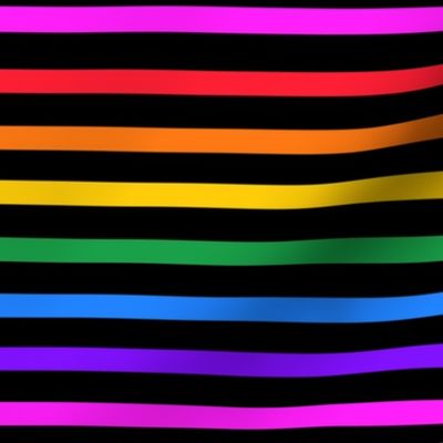 Black rainbow stripe horizontal (small)