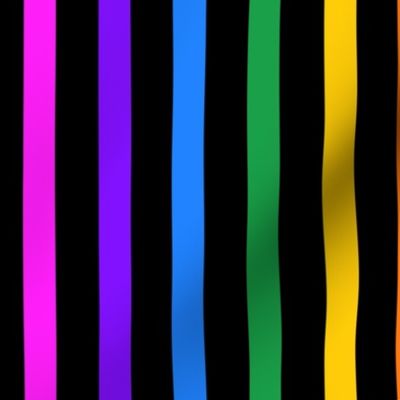 Black rainbow stripe - vertical (large)