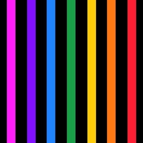 Black rainbow stripe - vertical (large)