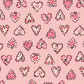 Vintage Hearts Pink