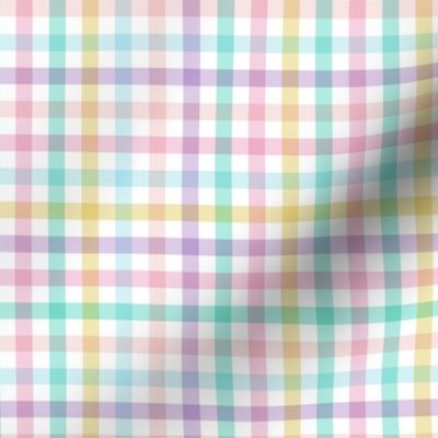 Little spring gingham and easter vibes plaid check design minimalist basic checkered squares in red lilac blue and yellow girls