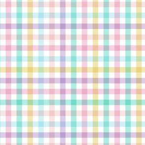 Little spring gingham and easter vibes plaid check design minimalist basic checkered squares in red lilac blue and yellow girls