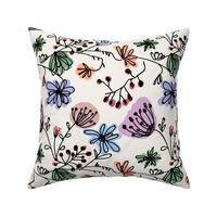 Bloom and  Wild, colorful flowers, wild flowers, bloom flowers, blooming, flowers, summer flowers, summer pattern, spring flowers, forest flowers, blooming meadow, wild meadow flowers, blooming plants, flower design.