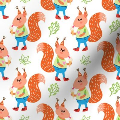 cute squirrels pattern