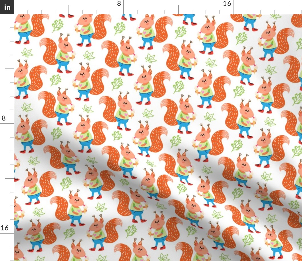 cute squirrels pattern