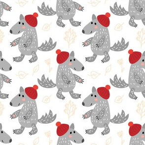 cute wolfs pattern