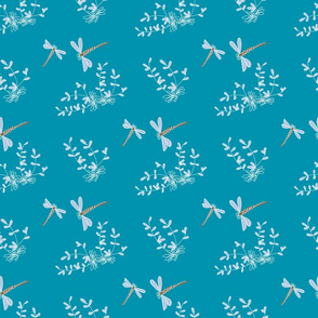 turquoise dragonfly, turquoise, summer day, summer nature, dragonfly, flying dragonfly, flying dragonflies, summer dress, insects pattern, dragonfly design, summer pattern, summer dragonflies , dress pattern