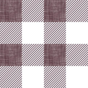 2" heather linen buffalo check