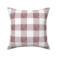 2" rosewood linen buffalo check