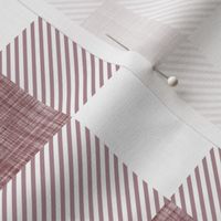 2" rosewood linen buffalo check