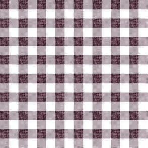 1/2" eggplant linen buffalo check