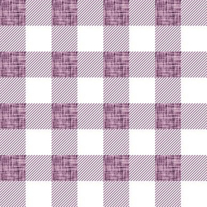 1" wisteria linen buffalo check