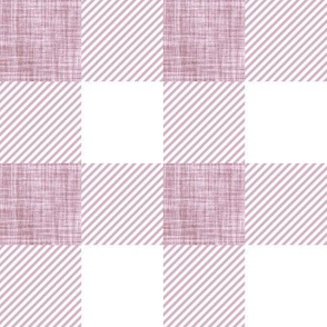 2" peony linen buffalo check