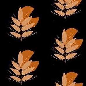 Beige and Terracotta Abstract Leaves