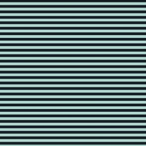 Small Pastel Mint Bengal Stripe Pattern Horizontal in Midnight Black