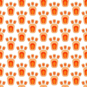 orange white, summer pattern, kids pattern, abstract pattern, sunny pattern, unusual shapes, childish, bright pattern, cheerful, geometric pattern, footprints, bright, summer