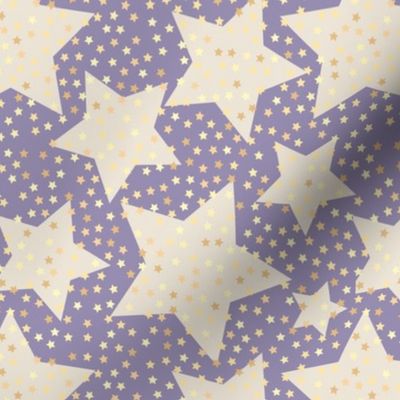 starry sky, hollywood, retro, purple, stars, sky, starry pattern, retro hollywood, trendy, night sky, golden stars, starry, bedroom