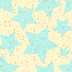 starry sky, baby nursery, nursery, Baby, stars, sky, vanilla sky, Baby pattern, delicate, turquoise, yellow, soft, starry