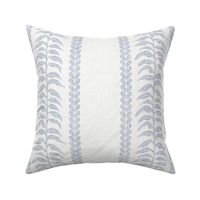 Palm Linen Stripe, Blue on White 