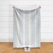 Palm Linen Stripe, Blue on White 