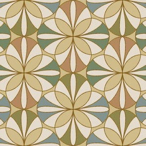 Fusion Art deco 70s style Portuguese tiling Sand M