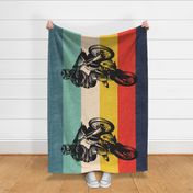 Retro Motocross Minky 1 yard rotated