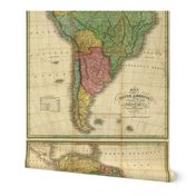 Antique 1826 Map of South America by Finley