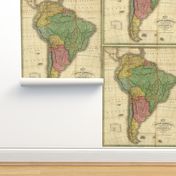 Antique 1826 Map of South America by Finley