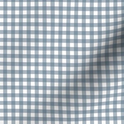 Gingham - Dusty Blue - Quarter Inch Check