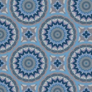 Blue and Brown Kaleidoscope Geometric