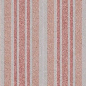 French Ticking stripe Red