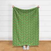 standing tiger - plain green - small