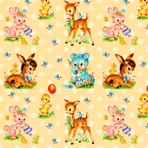 ANIMAL BABIES - VINTAGE NURSERY COLLECTION (BUTTERCUP)