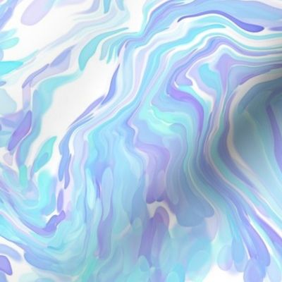 Pastel Blue Purple Fluid Art Abstract