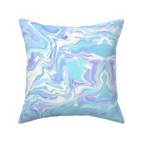 Pastel Blue Purple Fluid Art Abstract