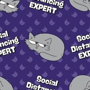 Social Distancing EXPERT - medium on purple