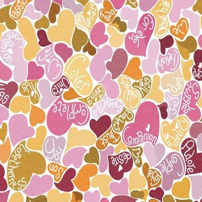 Loving Hearts-Pink and Yellow-Smaller