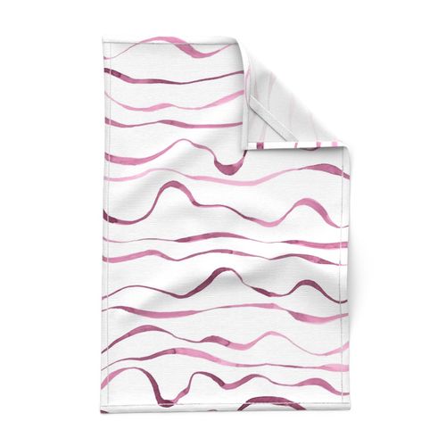 magenta watercolor waves