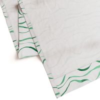 emerald green watercolor waves