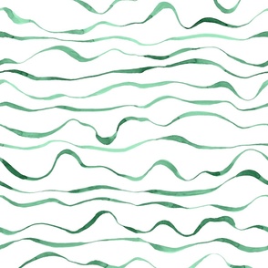 forest green 2 watercolor waves