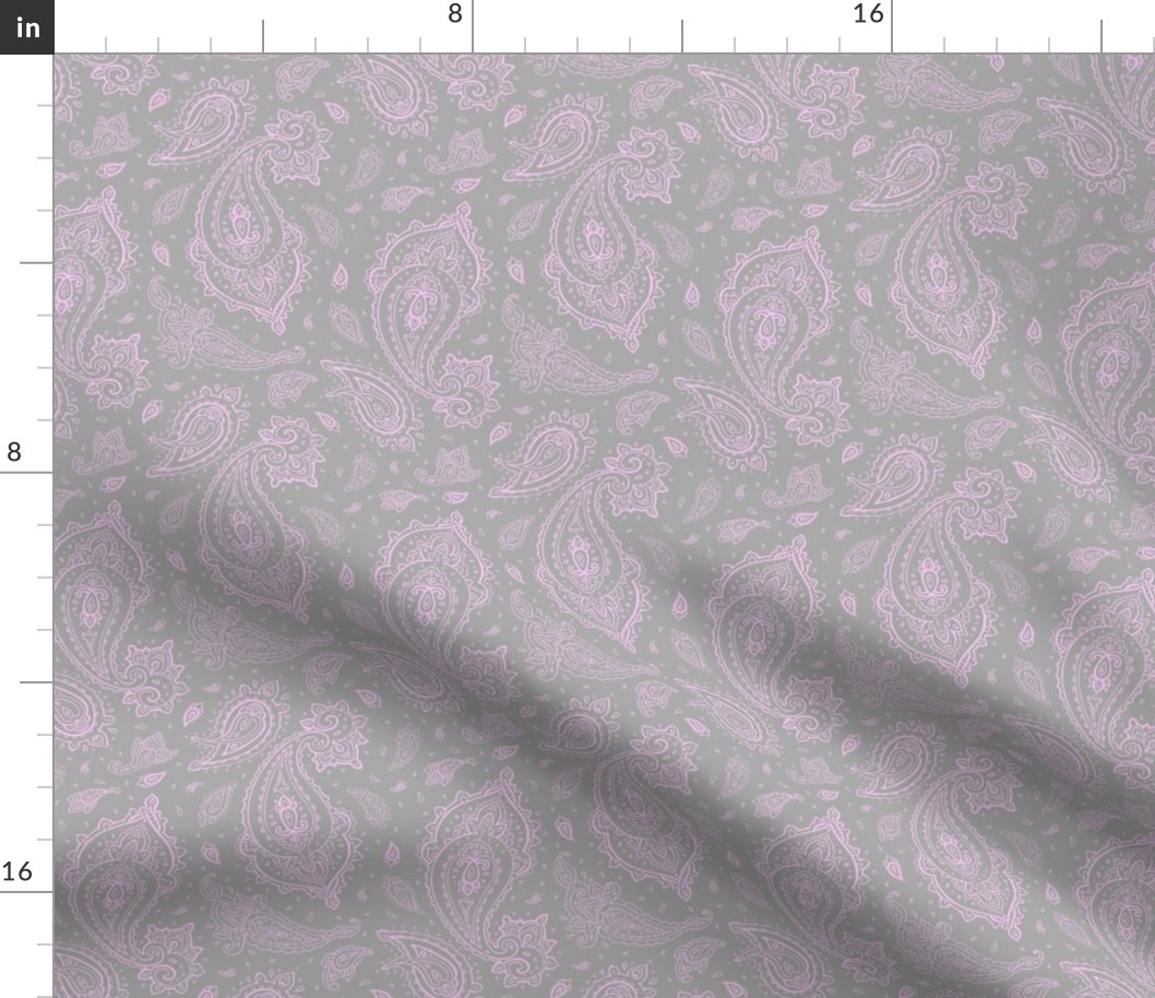 Bandana Paisley Pink on Gray DreamBox from Create Room Design Challenge