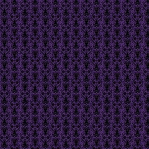 Mythos - Nautical Octopus Damask Purple Black Ditsy Scale