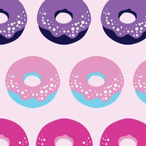 Vibrant Pinks and Purples Donut Assortment (L)