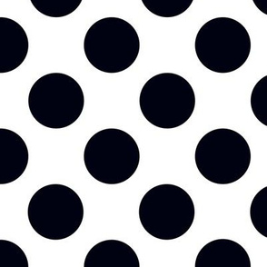 Small black polka dots on white