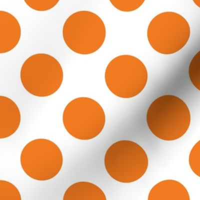 Small Orange polka dots on white